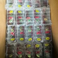 JETOP Tuzlu Su Balık Yemi Seti 7g Spinnerbait El Yapımı Kaşık Crankbait Seti Bakır Saplı Tüy Yemleri Kancaları ile