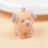 Porte-clés 3D unisexe mignon pour chien porte-clés miniature en peluche pour les fêtes de mariage, sac de voiture, sac à dos, pendentif cadeau