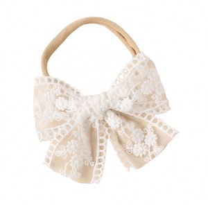 <span class=keywords><strong>Fascia</strong></span> per capelli in pizzo con fiocco morbido per neonato - Product Image 5