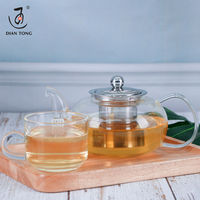 Bouilloire en verre borosilicate résistant à la chaleur de haute qualité Dian Tong, théières avec infuseurs, chauffe-thé, théière à col de cygne personnalisée, portable