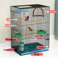 Cage à oiseaux extra large pliable, respirante, écologique, en métal massif, construction en fer, fermeture à bouton, haute qualité, montage facile