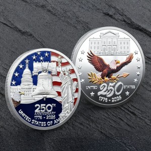 250周年記念チャレンジコイン 亜鉛合金 金メッキ ホワイトハウス 愛国心 コレクターズアイテム - Product Image 1