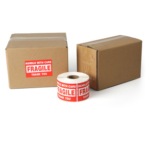 Tùy chỉnh mong manh dính <span class=keywords><strong>Sticker</strong></span> xử lý với chăm sóc nhãn cảnh báo giá rẻ giá băng mong manh - Product Image 2