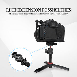 Diskon besar tipe tulang ikan <span class=keywords><strong>Mini</strong></span> pelat pelepas cepat dengan adaptor sekrup 3/8 "-1/4" untuk kepala Tripod/tongkat Selfie/tongkat ekstensi - Product Image 4