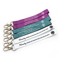 Tali leher kustom tempat kartu lencana ID lanyard kartun warna-warni lanyard nilon poliester lanyard
