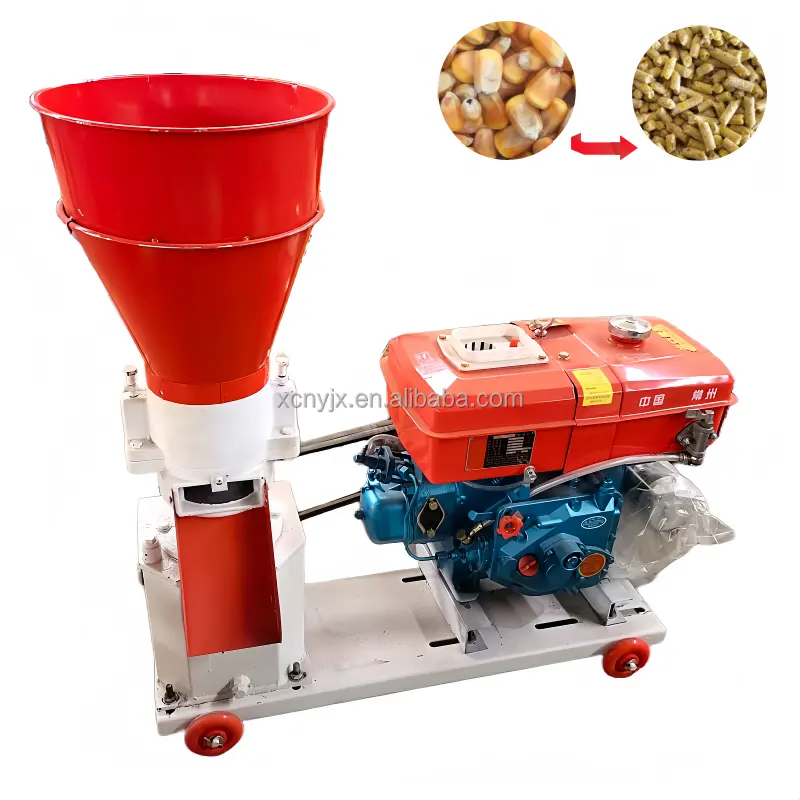 Pellet mill cattle cow pig chicken poultry feed pellet machinery cheap Diesel Feed Pellet Machine