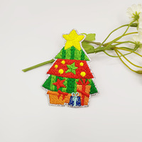 Chine bonne qualité usine directement vente patchs brodés de Noël décoration personnalisée chaussettes patch de broderie pour les festivals