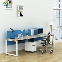 Venta al por mayor de muebles de oficina Escritorio de trabajo moderno de dos asientos mesa de oficina