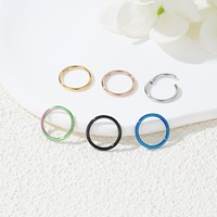 Anneaux de nez articulés classiques en acier inoxydable 316L, 16G, pour septum, cartilage d'oreille, hélix, unisexe, pour mariage