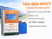 Contrôleur de charge solaire MPPT 20A 12V 24V avec écran LCD automatique 760W, régulateur de panneau solaire RS485 pour système hors réseau de camping-car et marine