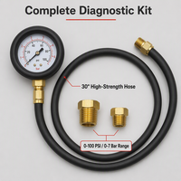 Kit de testeur de pression d'huile moteur professionnel TU-12, jauge de pression d'huile automobile 0-100 PSI, outil de diagnostic avec tuyau de 30 pouces