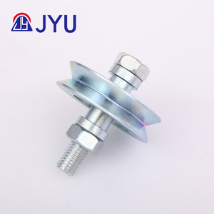 Rodillo de rueda galvanizado de un solo rodamiento universal con perno con ranura U V Y para reemplazo-plateado - Product Image 2