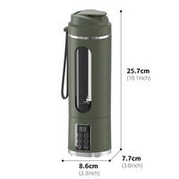 Draagbare mini fruitblender, sapcentrifuge, ijsvergruizer en smoothiemaker voor thuis, sportschool, buiten en op reis