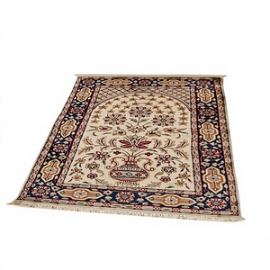 Alfombra de Oración de Viaje Faithful Horizon, Alfombra de Seda 100% Jacquard Kilim, Estilo Persa Moderno, Elegante, 27x42 - Product Image 3