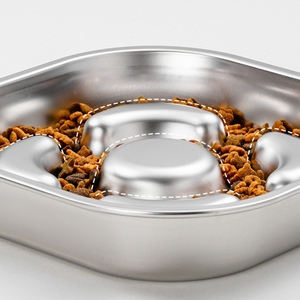 Stainless Steel Slow Feeder Dog Bowl Maze Design Prevents Fast Eating Bloat <strong>Pet</strong> Dish Cat Bowl - Product Image 4