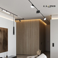 AI ALL STARS LIGHTING Système d'éclairage sur rail intelligent Appartement 16MM Rail d'éclairage magnétique ultra-mince pour plafond