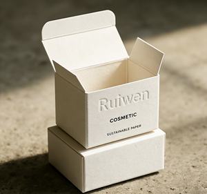 Custom Logo Embossed Luxury Textured Finish Art Paper UV Coated Recyclable Magnetic Closure Folder <b>Box</b> Custom Size Face Mask - Product Image 6