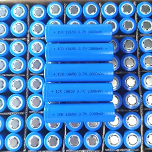 ליתיום יון נטענת תא 3.7V 18650 סוללה 2500mAh 1C 5C li יון 18650 סוללות 1800mAh 2000mAh