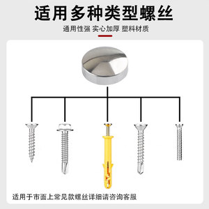 Abs Electroplated <b>Mirror</b> Nails 20pcs Iron <b>Plastic</b> <b>Mirror</b> Studs With Screws And Washers For Glass Fixing - Product Image 5