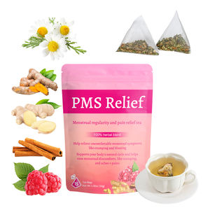 Tisane à base de plantes de marque privée Tisane rouge feuille de framboisier période thé en relief pms - Product Image 1
