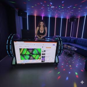 Cabine de DJ lumineuse à LED pour discothèque/KTV et Nouvel An chinois |   Full HD |   Réglable en hauteur et mobile |   Commandes en gros acceptées - Product Image 5