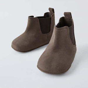 Chaussures plates en daim écologiques confortables pour nouveau-nés, bébés, à enfiler, semelle souple, chaussures de bébé juives, respirantes, légères - Product Image 2