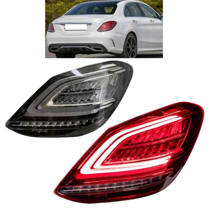 W205 X205 C Class 2015-2018 Rear Lights LED Taillight Old Upgrade New ...
