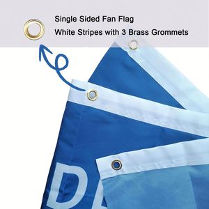 Drapeaux publicitaires personnalisés 2 pièces en polyester avec impression numérique écologique, œillets en laiton, format Baguette 2x4 - Product Image 2