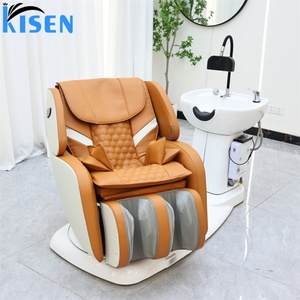 KISEN Lit de lavage de cheveux électrique inclinable pour salon, avec fonction spa japonais, pour salon de coiffure - Product Image 1