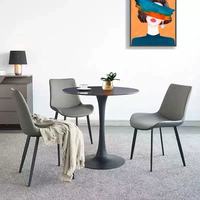 Table de salle à manger moderne en bois de style tulipe avec base sur piédestal vintage, table ronde avec chaises
