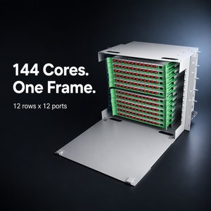 Panel de Conexiones de Fibra Óptica de 48 Puertos, Caja ODF, Gabinete de Distribución de Red para Gestión de Fibra Óptica en Telecomunicaciones - Product Image 6
