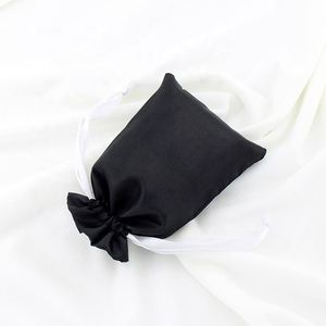 Emballage personnalisé, sac à poussière en satin noir de luxe pour bijoux, sac à main - Product Image 3