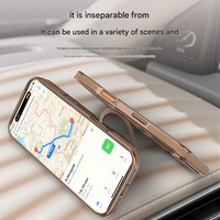 Casing HP Kulit PU Bisnis untuk iPhone 18 16 15 14 17 Pro Max Dengan Magnetik 360 °   Casing Anti Benturan dengan Ring Putar
