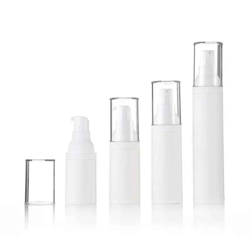 Groothandel Luxe Plastic Vacuüm Luchtloze Pompfles Voor Huidverzorgingslotion Cosmetica Verpakking