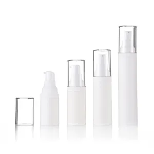 Botella de bomba sin aire de vacío de plástico de lujo al por mayor para embalaje de cosméticos de loción para el cuidado de la piel