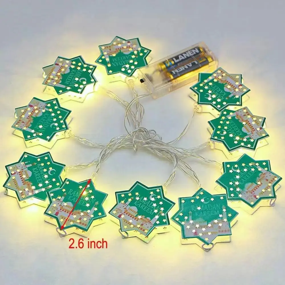 Vente chaude indien diwali décoration 1.5m/ 3m fer diwali led guirlandes lumineuses avec boîtes de batterie