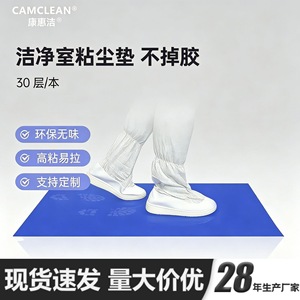 Tapis anti-poussière jetable à adhérence moyenne à élevée, bleu, détachable, pour éliminer la poussière des semelles de chaussures, tapis anti-poussière pour salle blanche - Product Image 4