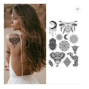 Tatuaggi Tatuaggi Tennini D'Henna Impermeabili Temporanei per Donne Metallizzati Forniture per il Partito Stampato Adesivo per il Corpo Braccia - Product Image 4