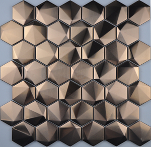 Mosaïque métallique en forme carrée 3D de 2021, mélange de couleurs, pour la décoration de la maison, à bas <span class=keywords><strong>prix</strong></span> - Product Image 3