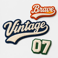 Écussons en chenille personnalisés, étiquettes brodées en chenille avec logo sur mesure pour vestes universitaires, sacs et casquettes – Vente en gros