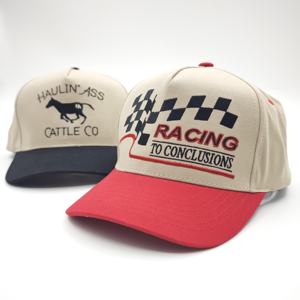 Casquettes de baseball personnalisées à deux tons en coton 100% beige de haute qualité, brodées, pour hommes, vente chaude - Product Image 5