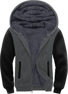 Felpe e Maglioni <span class=keywords><strong>con</strong></span> Zip in Cotone Pesante Personalizzati <span class=keywords><strong>con</strong></span> Logo per Uomo, Foderati in Sherpa, Vendita all'Ingrosso - Product Image 5