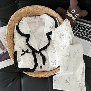 Conjuntos de Pijamas 2025, Ropa de Dormir para Mujer, Primavera <span class=keywords><strong>y</strong></span> Otoño, Manga Larga, Ropa de Casa para Invierno, Conjunto de Pijamas - Product Image 3