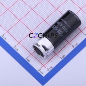 330FW102AOLYC11X30 Snap-in Aluminum Electrolytic Capacitor Through hole,D11xL30mm 102uF -10%~+20% 330V 5mm - Product Image 1