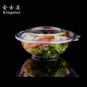 24 oz claro acacia acrílico tazón de ensalada de madera con tapa - Product Image 5