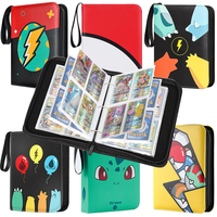 Classeur pour Cartes à Collectionner de Jeu Pokémon, Baseball, Basketball, Football, Porte-Cartes Professionnel 4 Poches avec Étuis
