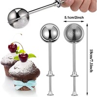 Outil à thé écologique avec logo personnalisé mini mousqueton en acier et acier inoxydable pour passoire à billes avec poignée boîte infuseur à thé en maille emballé