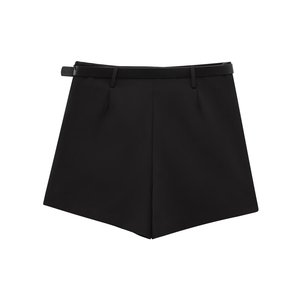 Falda pantalón asimétrica con cinturón y doble botonadura, estilo europeo y americano, cintura alta, corte ajustado, casual, Primavera-Verano 2026 - Product Image 2
