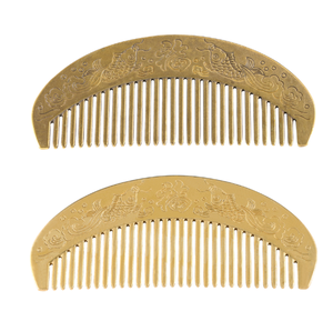 Fornitura diretta della fabbrica ottone Pisces piccolo pettine splendida Boutique doppia faccia intagliato Fine dente in ottone pettine all'ingrosso. - Product Image 6