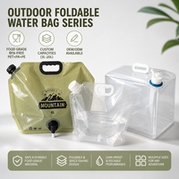 Sac de stockage d'eau pour le camping en plastique, directement de l'usine, avec robinet et grand bouchon à vis